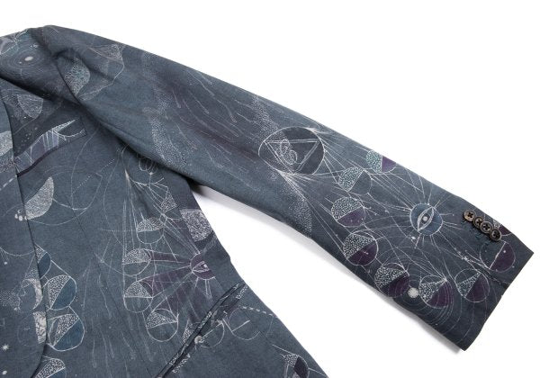 Paul Smith Astronomy Print 1-Button Jacket Blue Size XL