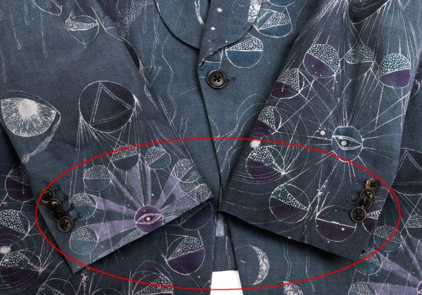 Paul Smith Astronomy Print 1-Button Jacket Blue Size XL