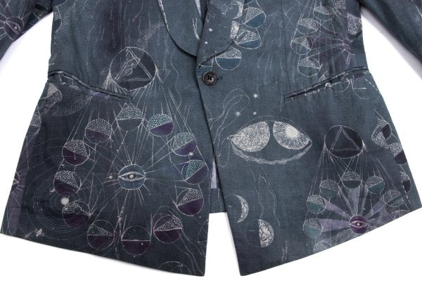 Paul Smith Astronomy Print 1-Button Jacket Blue Size XL