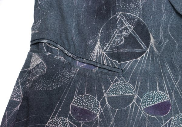Paul Smith Astronomy Print 1-Button Jacket Blue Size XL