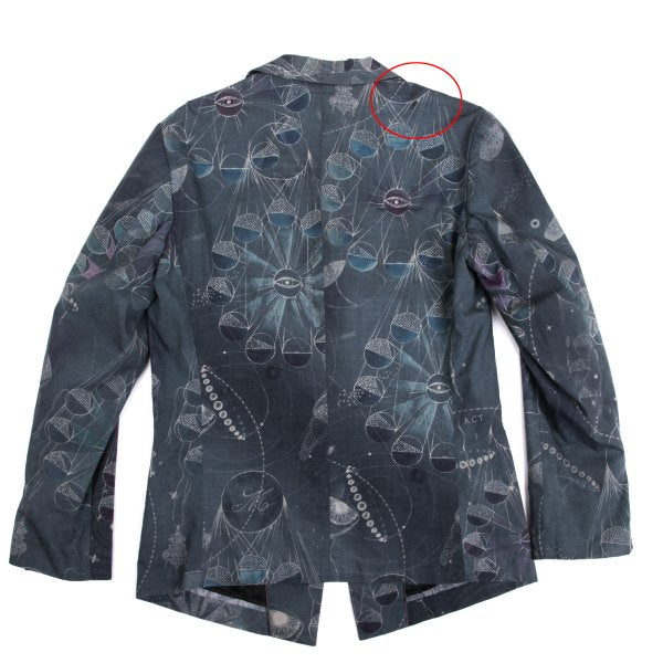 Paul Smith Astronomy Print 1-Button Jacket Blue Size XL