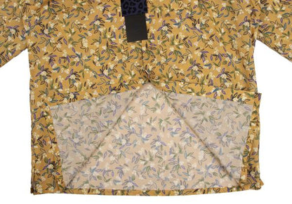 LANVIN collection Cotton Neck Ribbon Mustard Purple Shirt Size 50