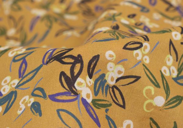 LANVIN collection Cotton Neck Ribbon Mustard Purple Shirt Size 50