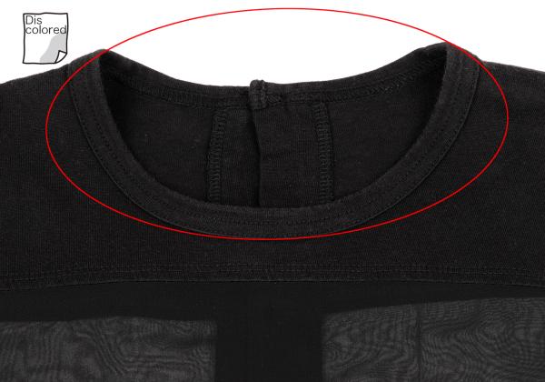 COMME des GARCONS Tricot Border Sheer Top Black Blouse Size M