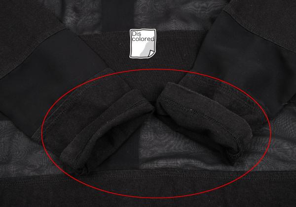 COMME des GARCONS Tricot Border Sheer Top Black Blouse Size M