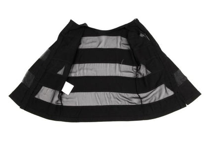 COMME des GARCONS Tricot Border Sheer Top Black Blouse Size M
