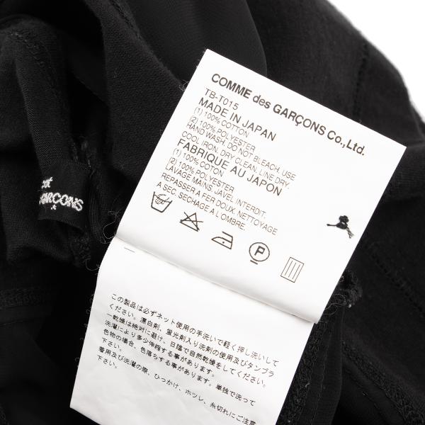 COMME des GARCONS Tricot Border Sheer Top Black Blouse Size M