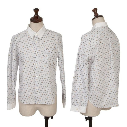 tricot COMME des GARCONS Flower Button-Up White Size S