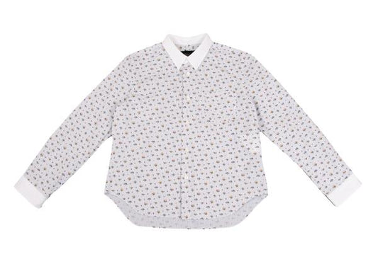 tricot COMME des GARCONS Flower Button-Up White Size S