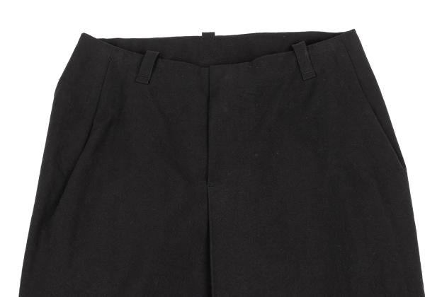 Y's Wrinkled Cotton Slit Maxi Skirt Black Size 3