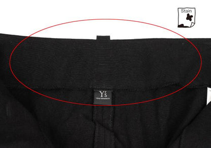 Y's Wrinkled Cotton Slit Maxi Skirt Black Size 3