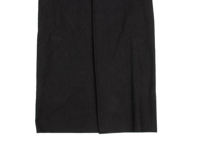 Y's Wrinkled Cotton Slit Maxi Skirt Black Size 3