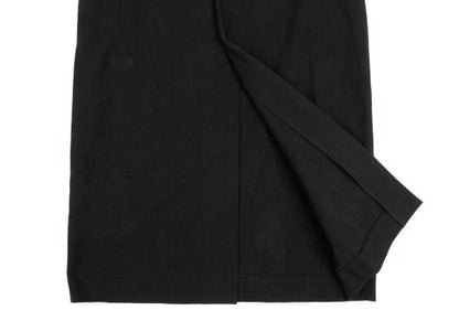 Y's Wrinkled Cotton Slit Maxi Skirt Black Size 3
