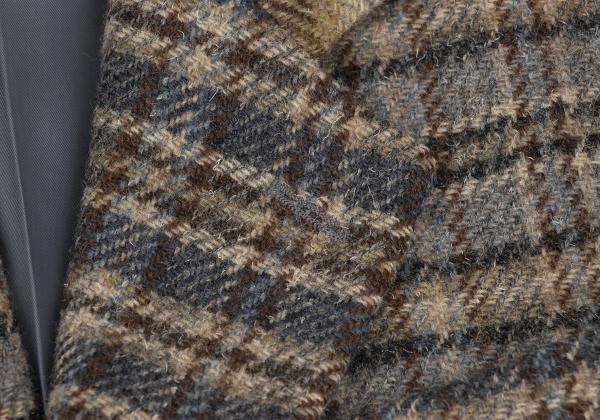 Karl Helmut Wool Crazy Check Tailored Beige Multi Jacket Size S