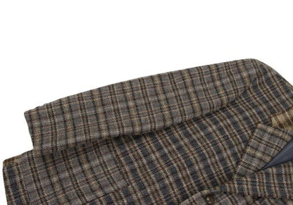 Karl Helmut Wool Crazy Check Tailored Beige Multi Jacket Size S
