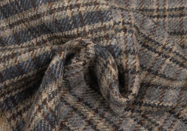 Karl Helmut Wool Crazy Check Tailored Beige Multi Jacket Size S
