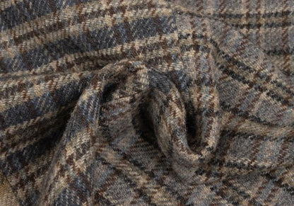 Karl Helmut Wool Crazy Check Tailored Beige Multi Jacket Size S