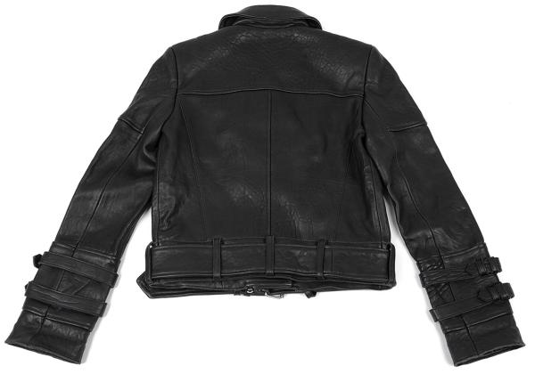 CARVEN Lamb Leather Rider's Jacket Black Size 38