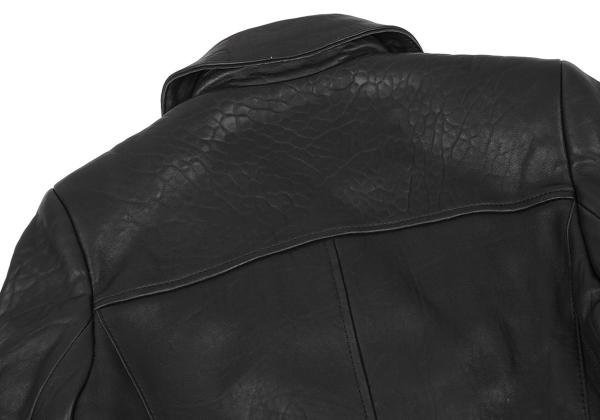 CARVEN Lamb Leather Rider's Jacket Black Size 38