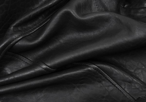 CARVEN Lamb Leather Rider's Jacket Black Size 38