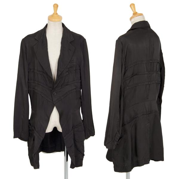 COMME des GARCONS Cupro Panel Long Jacket Black Size M