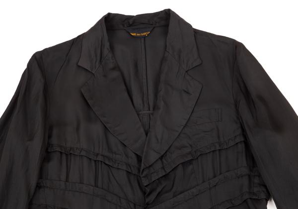 COMME des GARCONS Cupro Panel Long Jacket Black Size M