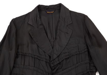 COMME des GARCONS Cupro Panel Long Jacket Black Size M