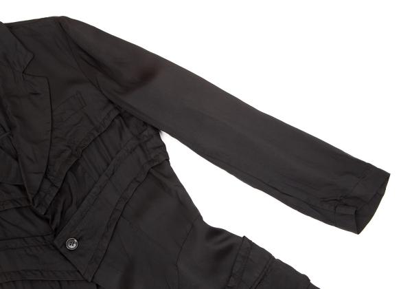 COMME des GARCONS Cupro Panel Long Jacket Black Size M