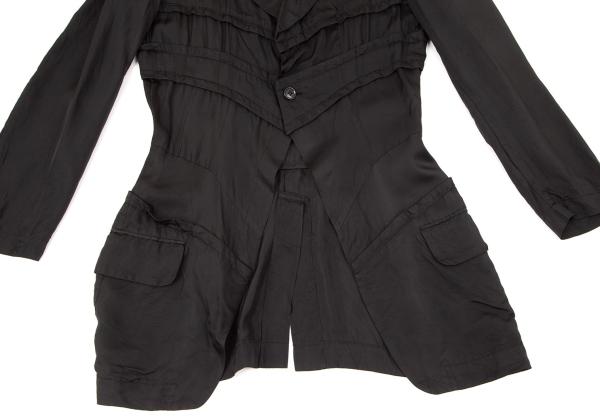 COMME des GARCONS Cupro Panel Long Jacket Black Size M