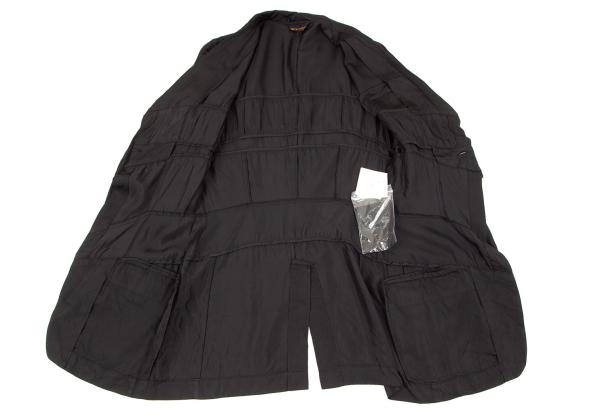COMME des GARCONS Cupro Panel Long Jacket Black Size M