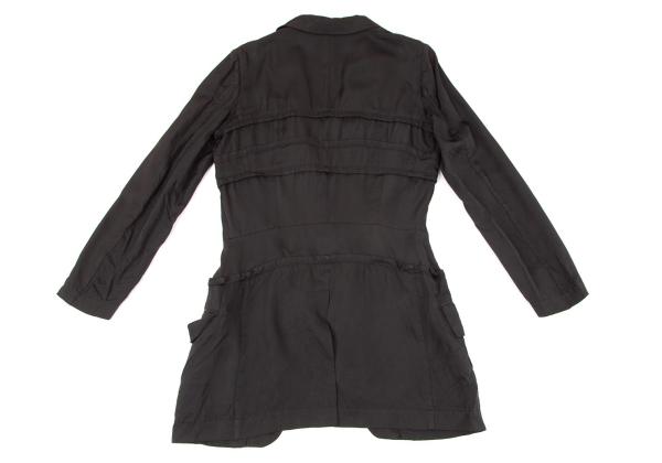 COMME des GARCONS Cupro Panel Long Jacket Black Size M