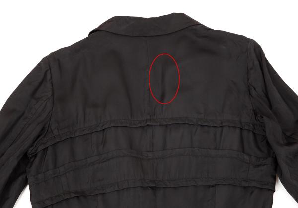 COMME des GARCONS Cupro Panel Long Jacket Black Size M