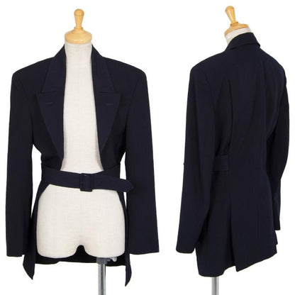 COMME des GARCONS Belt Design Jacket Navy Size M