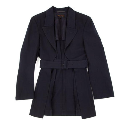 COMME des GARCONS Belt Design Jacket Navy Size M