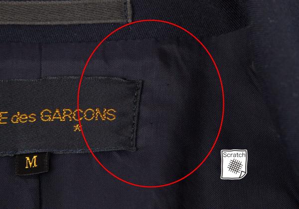 COMME des GARCONS Belt Design Jacket Navy Size M