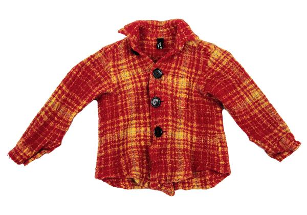 JUNYA WATANABE COMME des GARCONS Wool Fulled Up Red Shirt Size XS