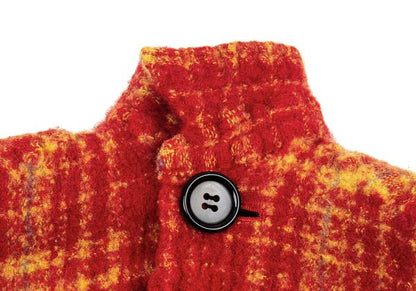 JUNYA WATANABE COMME des GARCONS Wool Fulled Up Red Shirt Size XS