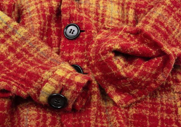 JUNYA WATANABE COMME des GARCONS Wool Fulled Up Red Shirt Size XS