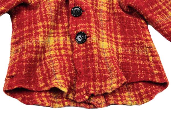 JUNYA WATANABE COMME des GARCONS Wool Fulled Up Red Shirt Size XS