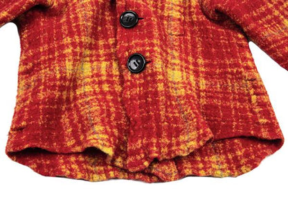 JUNYA WATANABE COMME des GARCONS Wool Fulled Up Red Shirt Size XS