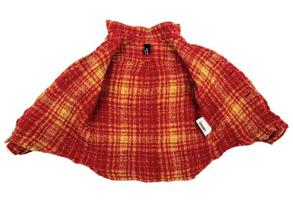 JUNYA WATANABE COMME des GARCONS Wool Fulled Up Red Shirt Size XS