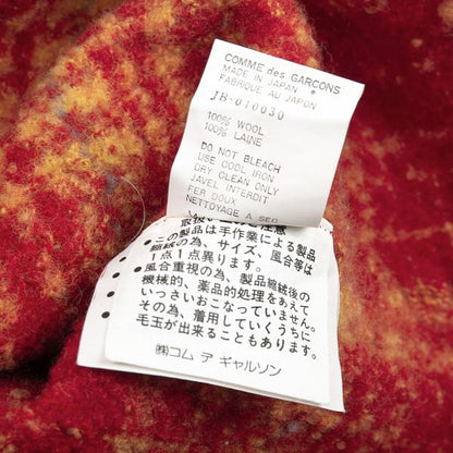 JUNYA WATANABE COMME des GARCONS Wool Fulled Up Red Shirt Size XS