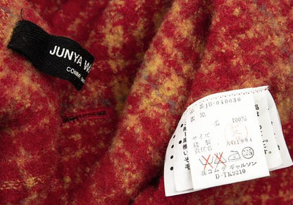 JUNYA WATANABE COMME des GARCONS Wool Fulled Up Red Shirt Size XS