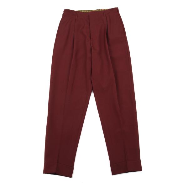 Jean Paul GAULTIER HOMME Kanji Print Tuck Pants Red Size 48