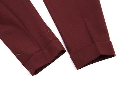 Jean Paul GAULTIER HOMME Kanji Print Tuck Pants Red Size 48