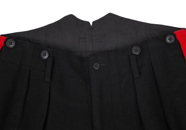 Yohji Yamamoto POUR HOMME 01AW Wool Pants Black/Red Size 2