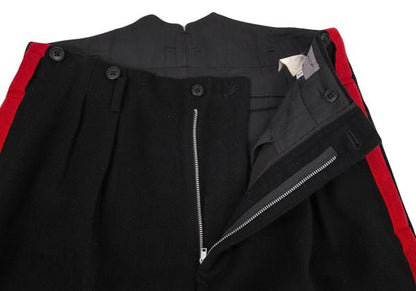 Yohji Yamamoto POUR HOMME 01AW Wool Pants Black/Red Size 2