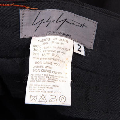 Yohji Yamamoto POUR HOMME 01AW Sideline Pants Black Size 2