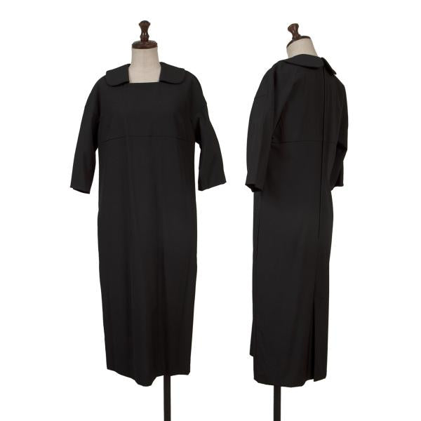 COMME des GARCONS Wool Round Collar Dress Black Size XS