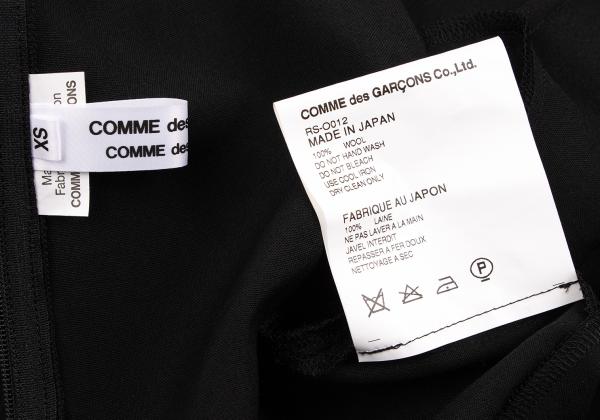 COMME des GARCONS Wool Round Collar Dress Black Size XS